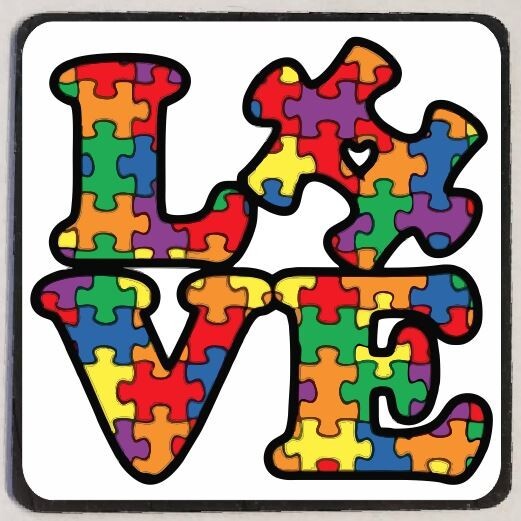 Autism Love Refrigerator Magnet M95
