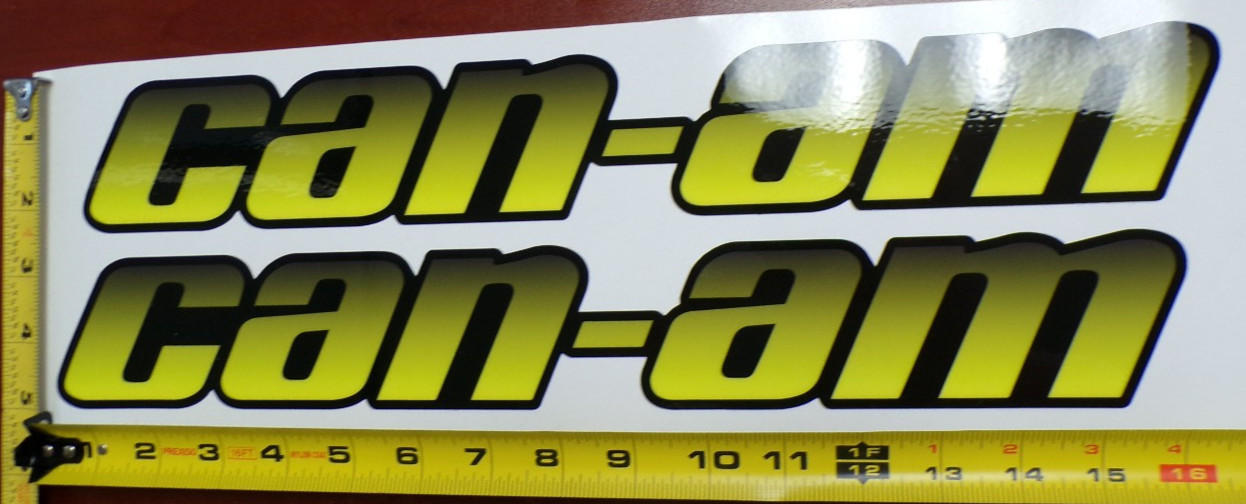CAN-AM MAVERICK X3 R GRAPHIC DECAL STICKER USA MADE BLACK YELLOW GRADIENT THICK