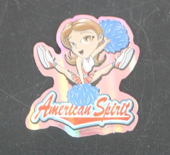 American Spirit 2003 Y2K ODM Brand Imports Prism Holo Girl Power Vending Sticker