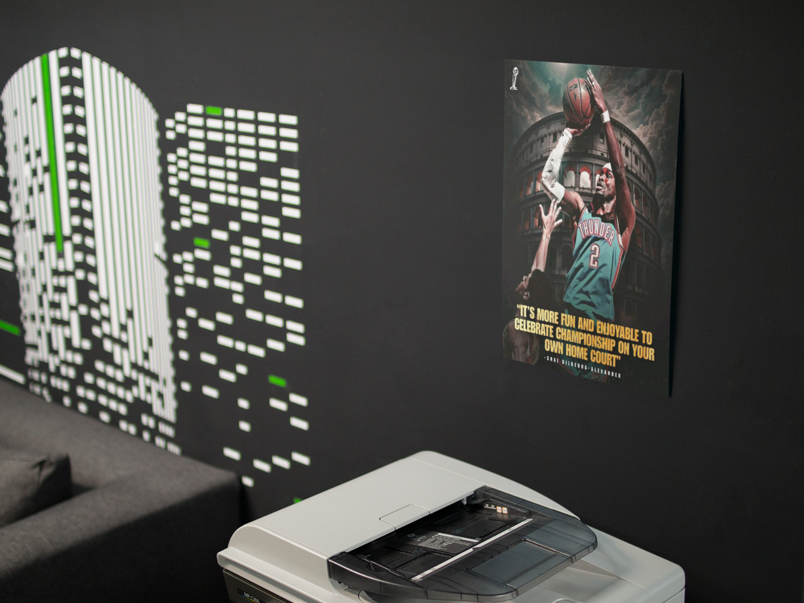 OKC Basketball Star Game 7 Wall Vinyl Decal Poster Print Removable Adhesive