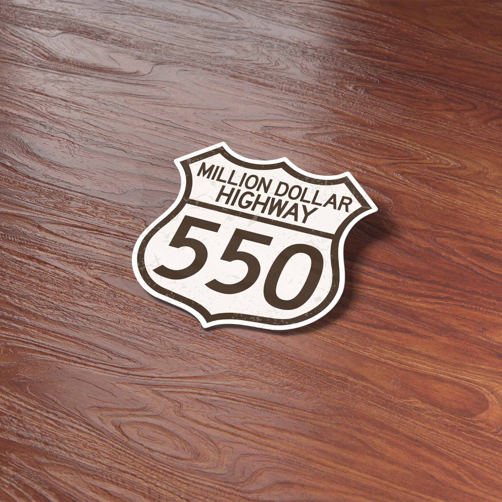 Colorado Million Dollar Highway 550 Sign Sticker – Rocky Mtn Decal for Laptop