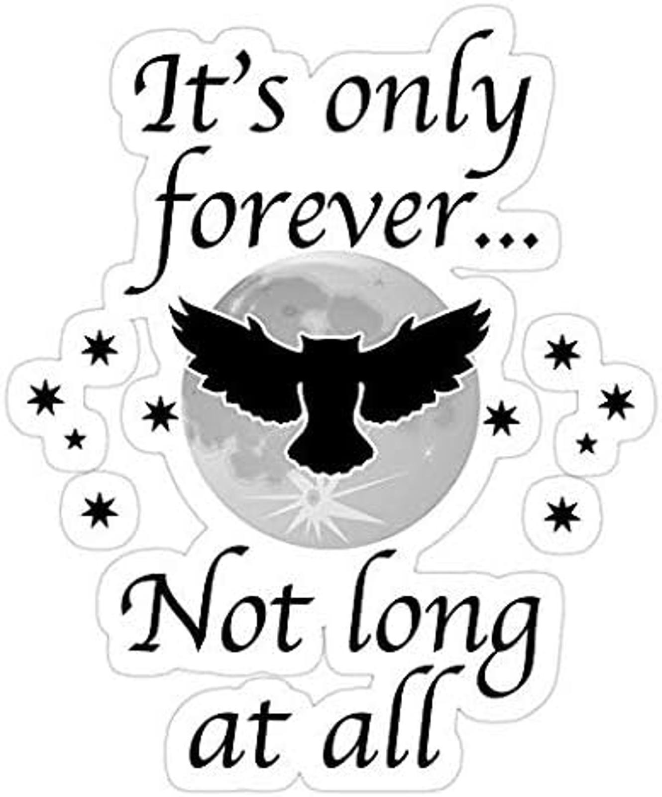 5" It's Only Forever, Not Long At All Labyrinth Vinyl Bumper Sticker