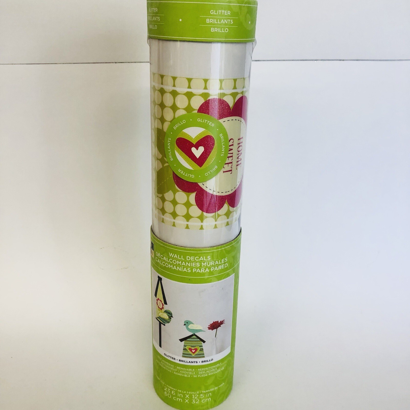 DCWV Decal Wall Art Birdhouses With Birds, Heart, Flower Regular Peel & Stick
