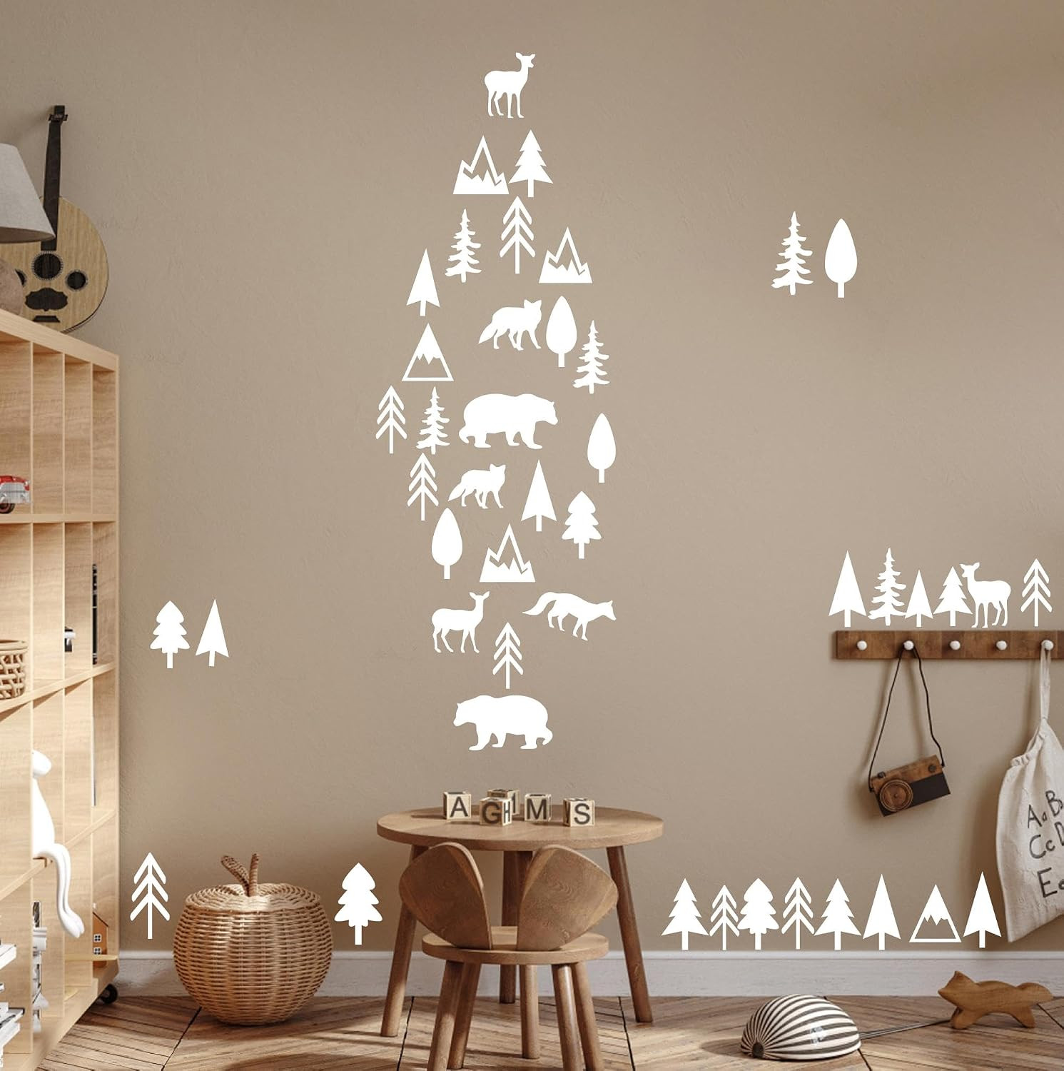 Woodland Animal Wall Decals – Vinyl Forest Animal Stickers for Kids Room