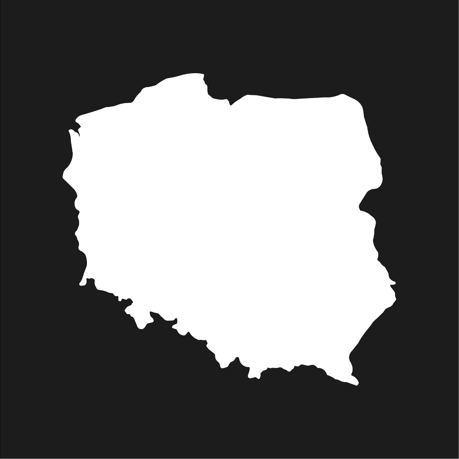 Poland country outline Vinyl Decal Laptop Car PL Window Sticker