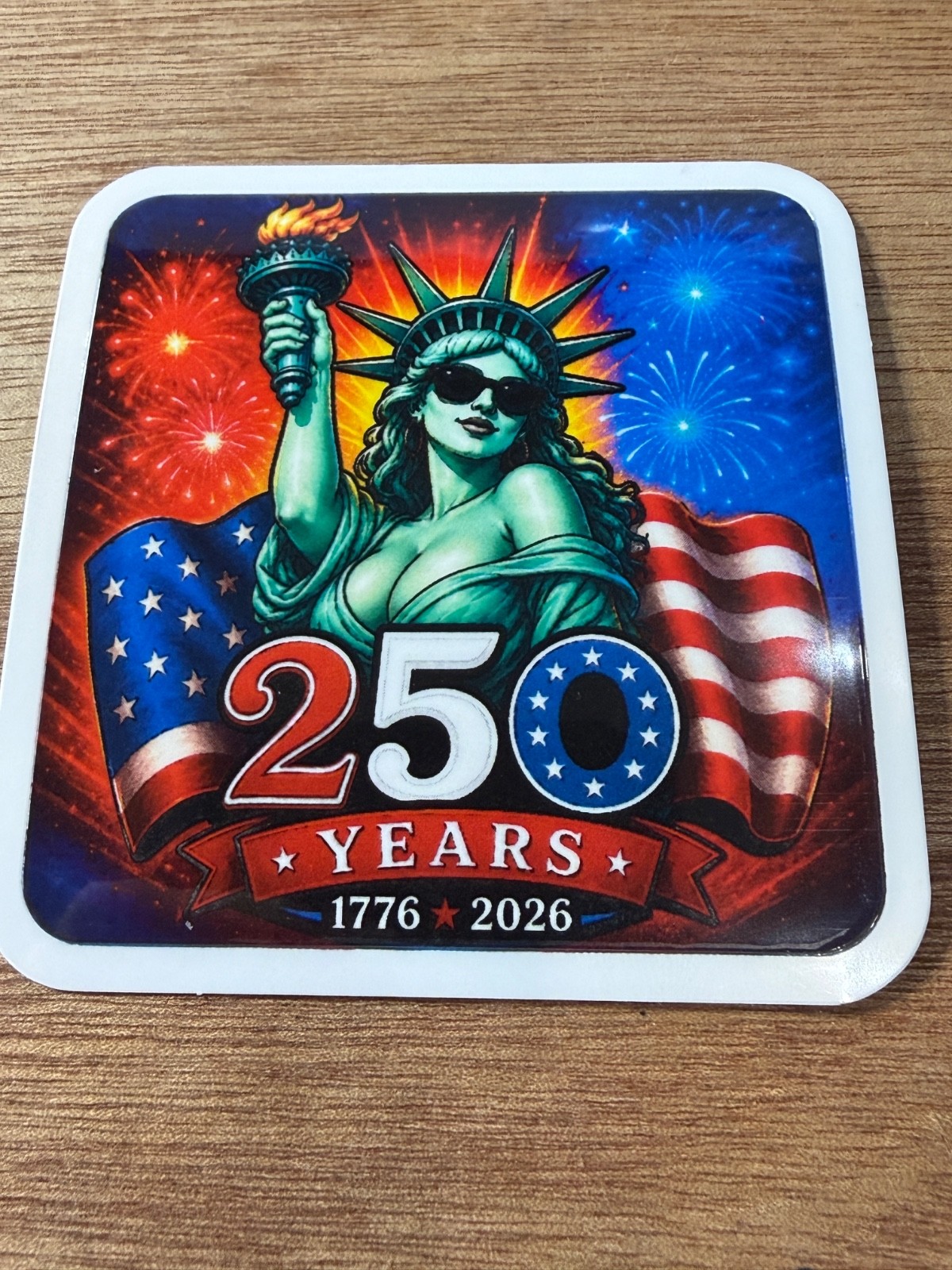 STICKER (BUY 2, GET 1 FREE) 250th Anniversary Of America Statue Liberty sexy USA
