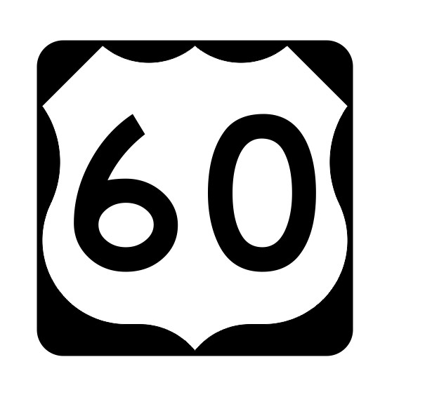 US Route 60 Sticker R1920 Highway Sign Road Sign