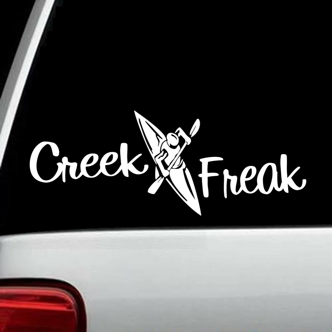 Kayak Decal Sticker for Car Window | Kayaking Decal | 8 Inch | Hiking Camping