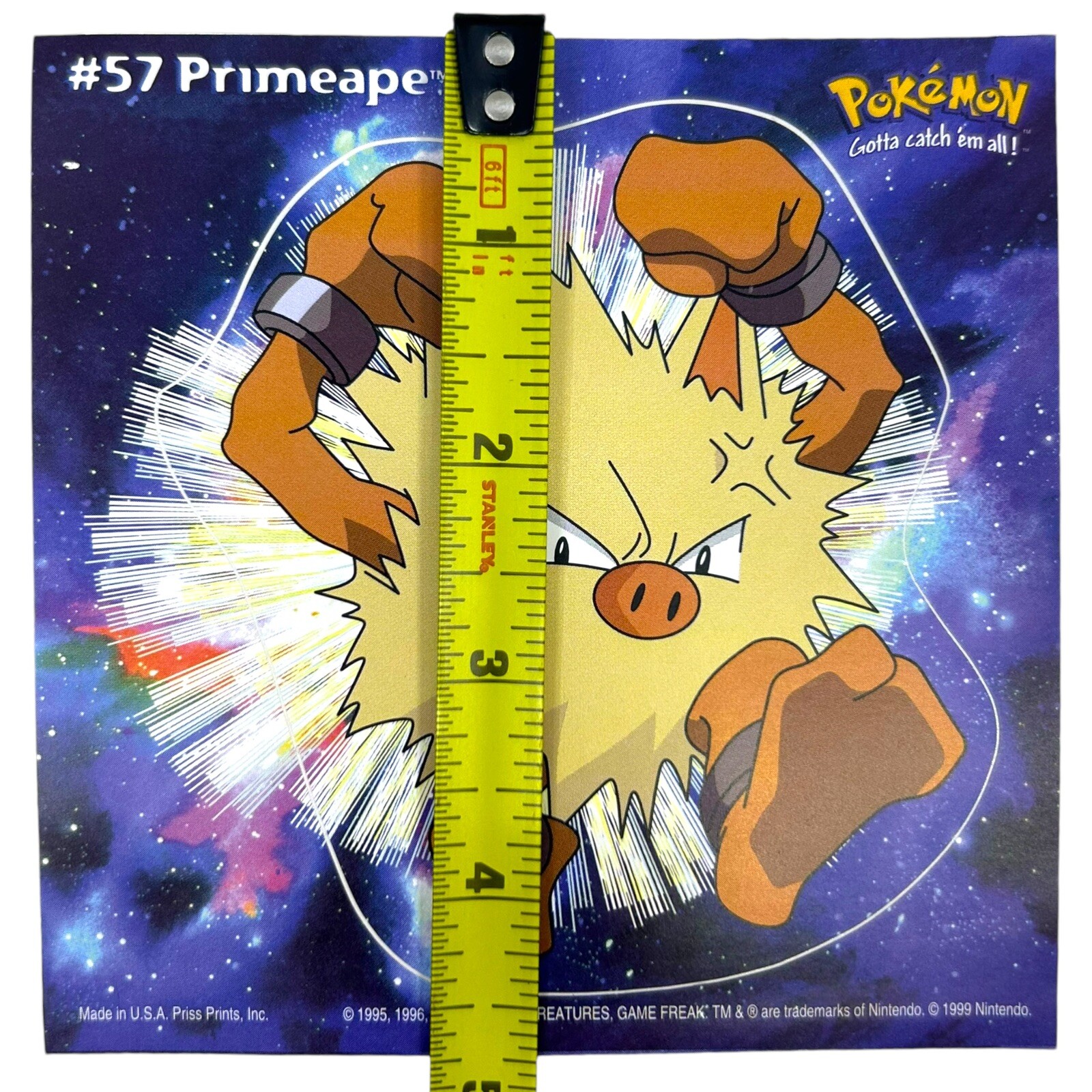 Pokemon Collect ’em Stick-Ups Primeape #57 Large 4” Sticker Priss Prints