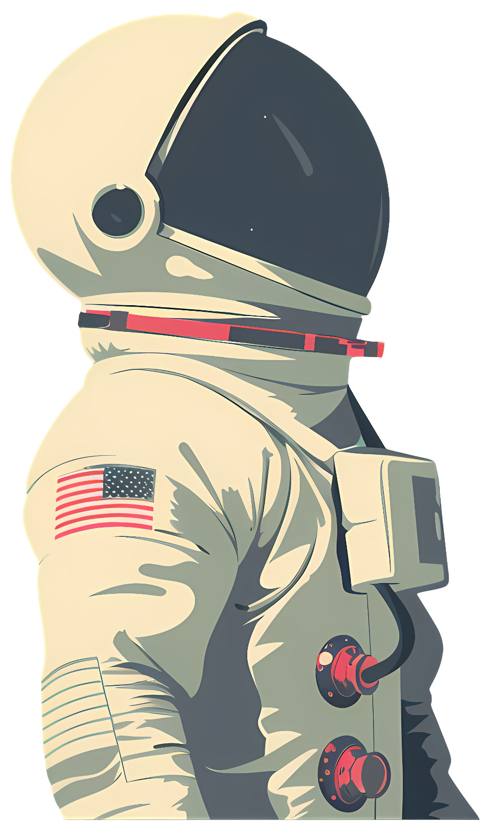 Astronaut sticker space weatherproof bumper vinyl decal