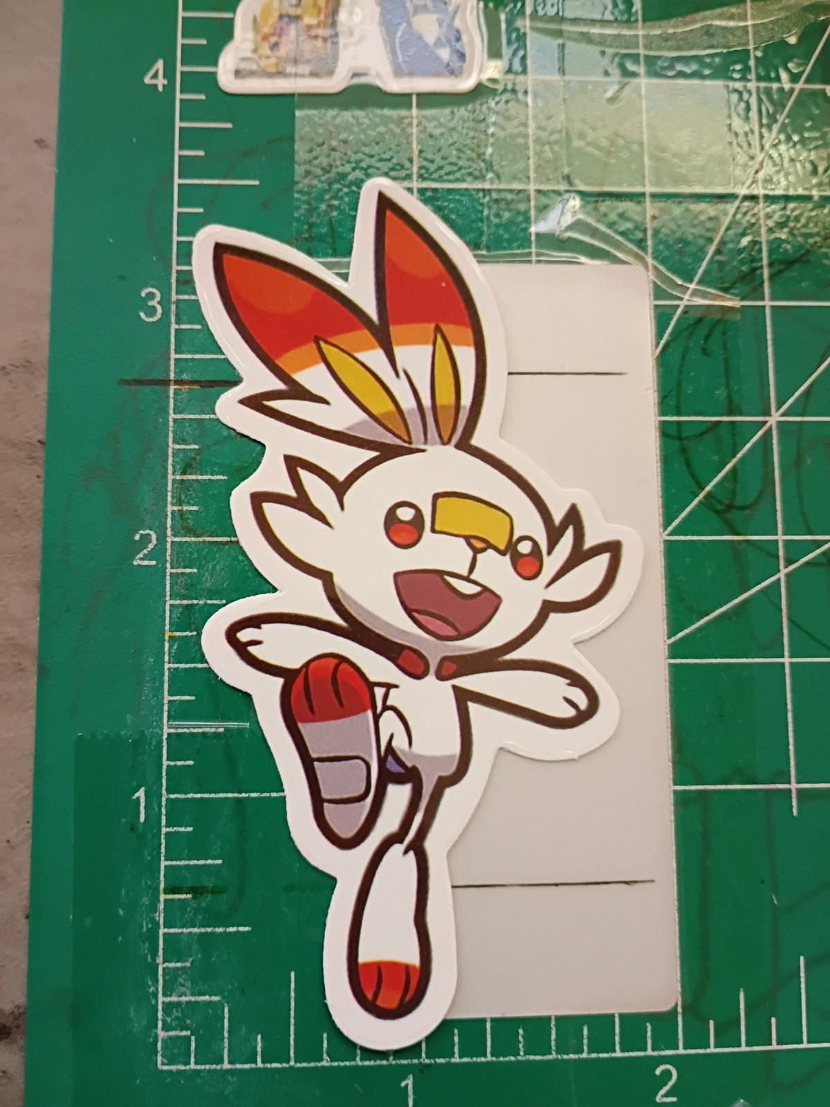 POKEMON STICKER X SCORBUNNY X 3 NCHES STICKER X VYNIL DIE CUT STICKER HIGH GLOSS