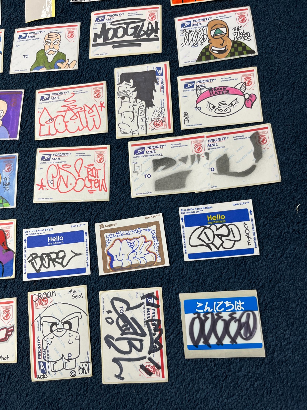 VTG Graffiti Street Art Sticker Pack Loose Lot Collection Label 228 x29 1404