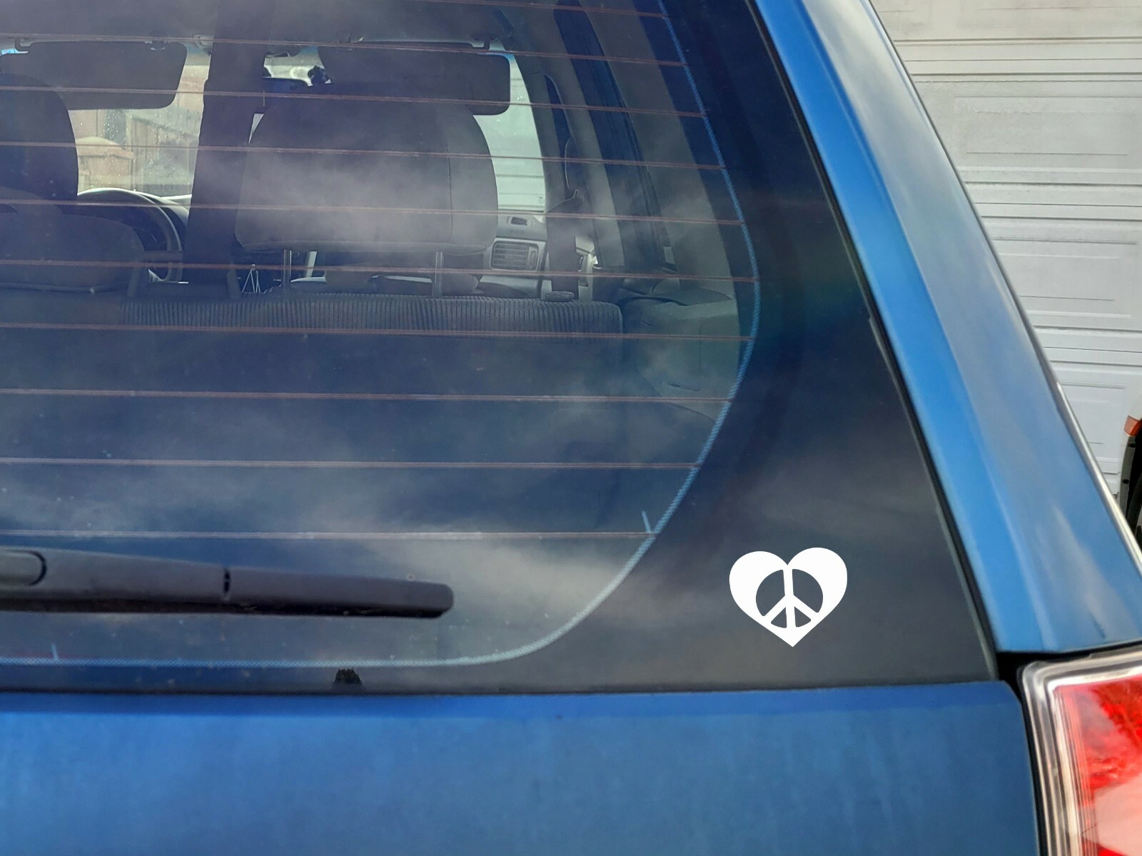 Heart Peace Symbol Vinyl Decal Sticker