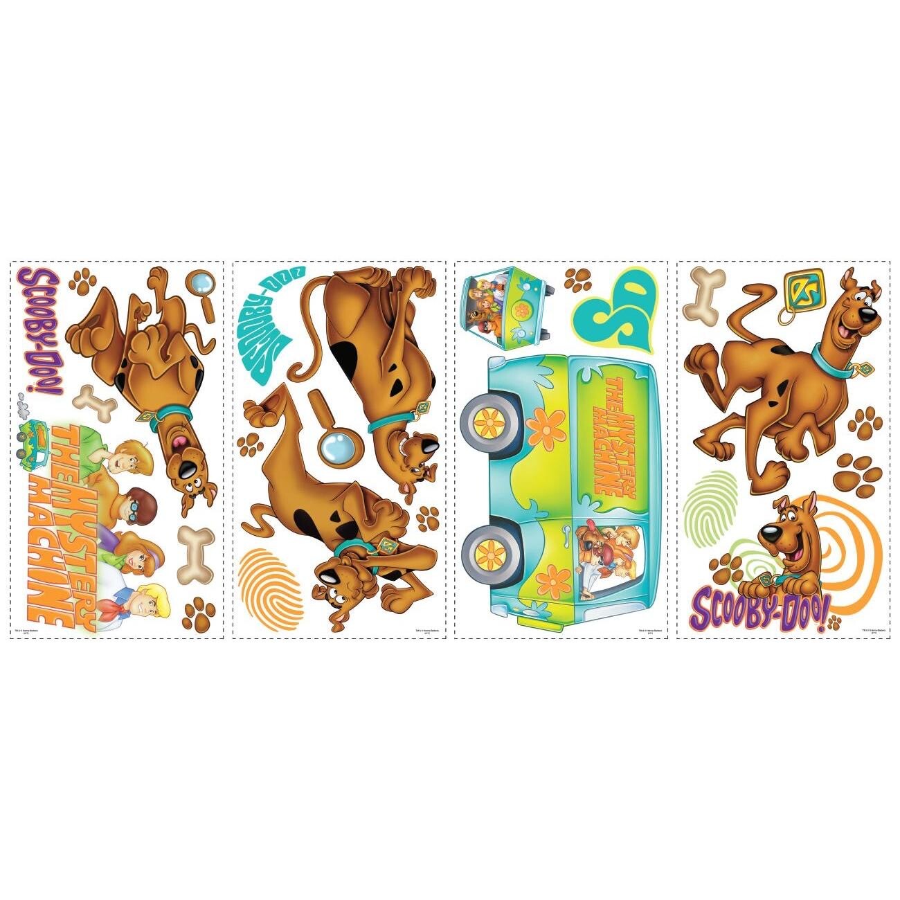 Scooby Doo Peel and Stick Wall Decals Decorations Wall Jammer 26 Decals