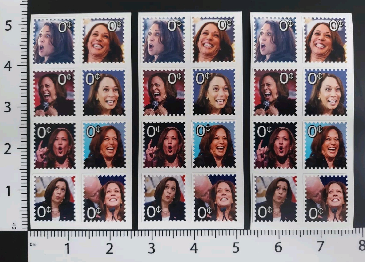 Kamala Harris 0 cent NOVELTY STAMP 24 pack Presidential Zero Cents stamps 4 fun