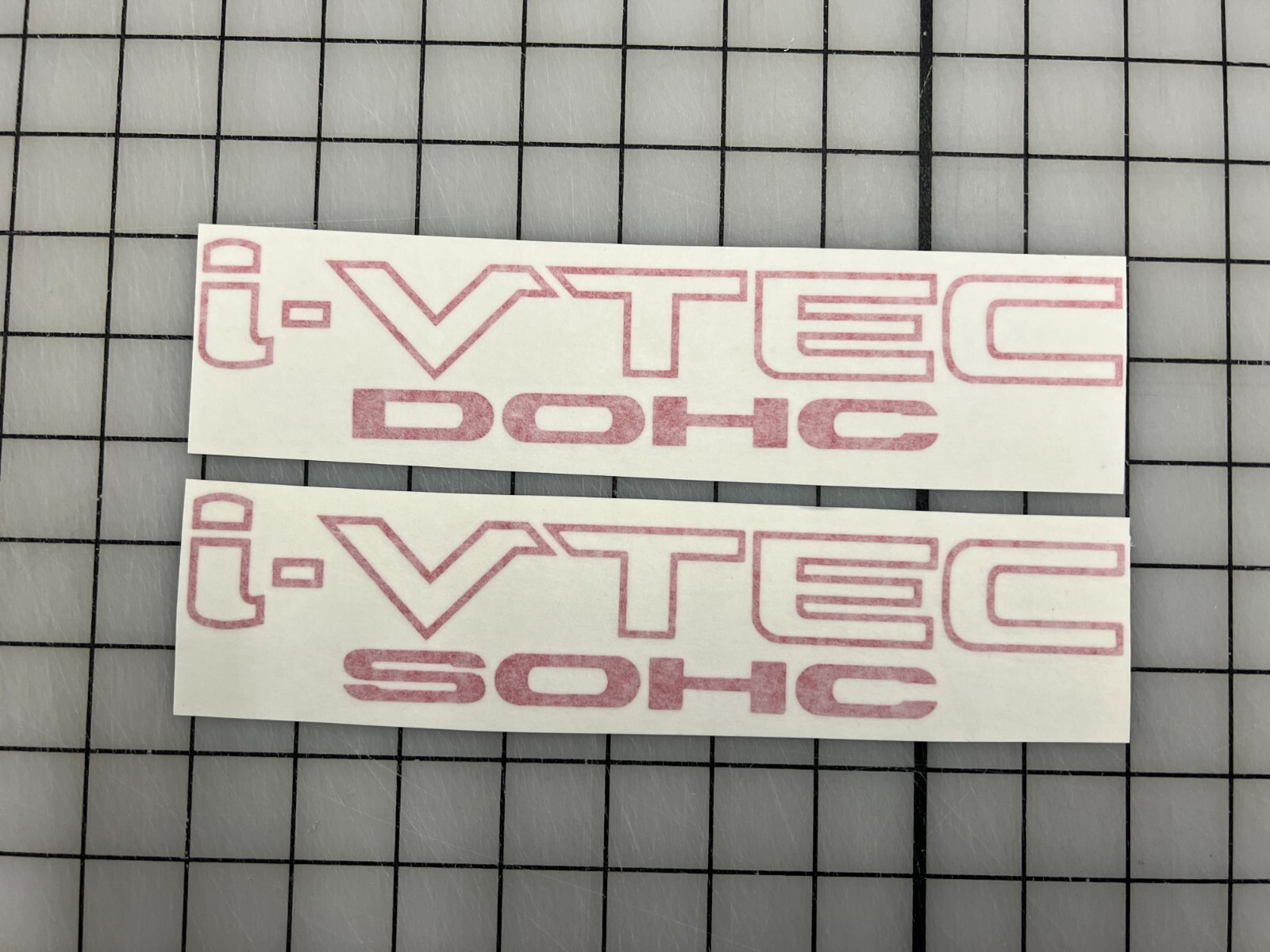 2 Pieces i-VTEC Vinyl DOHC Window Decal JDM Honda Acura Red