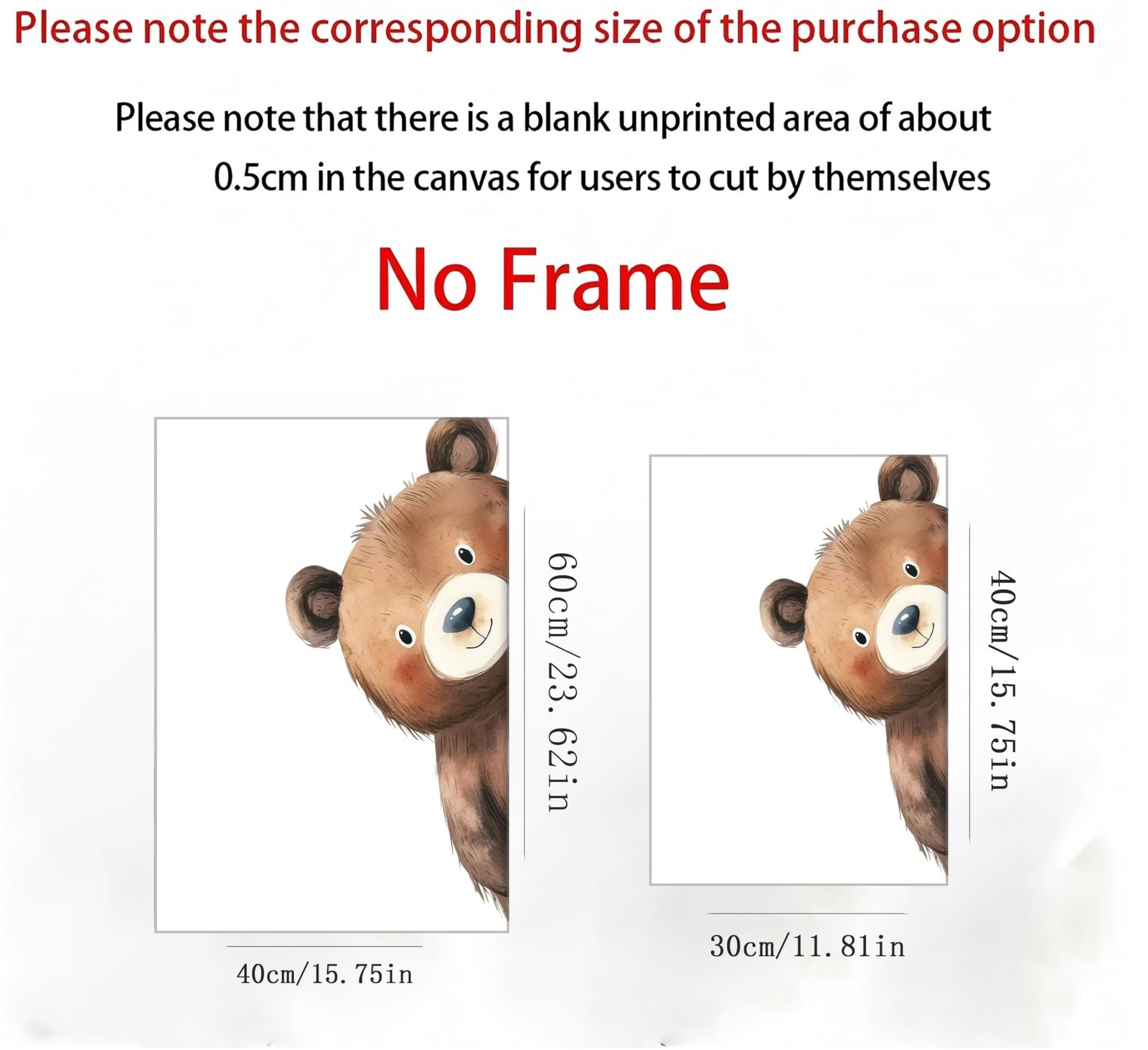 3Pcs Baby Teddy Bear Nursery Wall Art Peeking Bear Pictures Wall Decor Peekab…