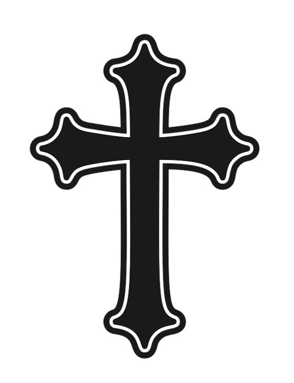 Cross Outline Vinyl Decal Sticker Car Truck Window Laptop Jesus Christ Christian