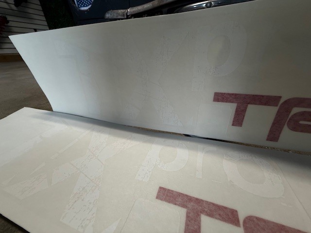 (1) Toyota Body Graphics, TX-Pro White Lettering, Red TRD Pt929-35100 genuine oe