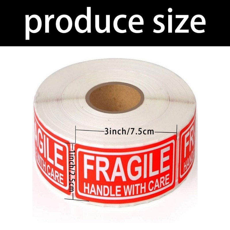120Pcs Fragile Sticker Adhesive Warning Labels 3x1Inch for Shipping Boxes Carton