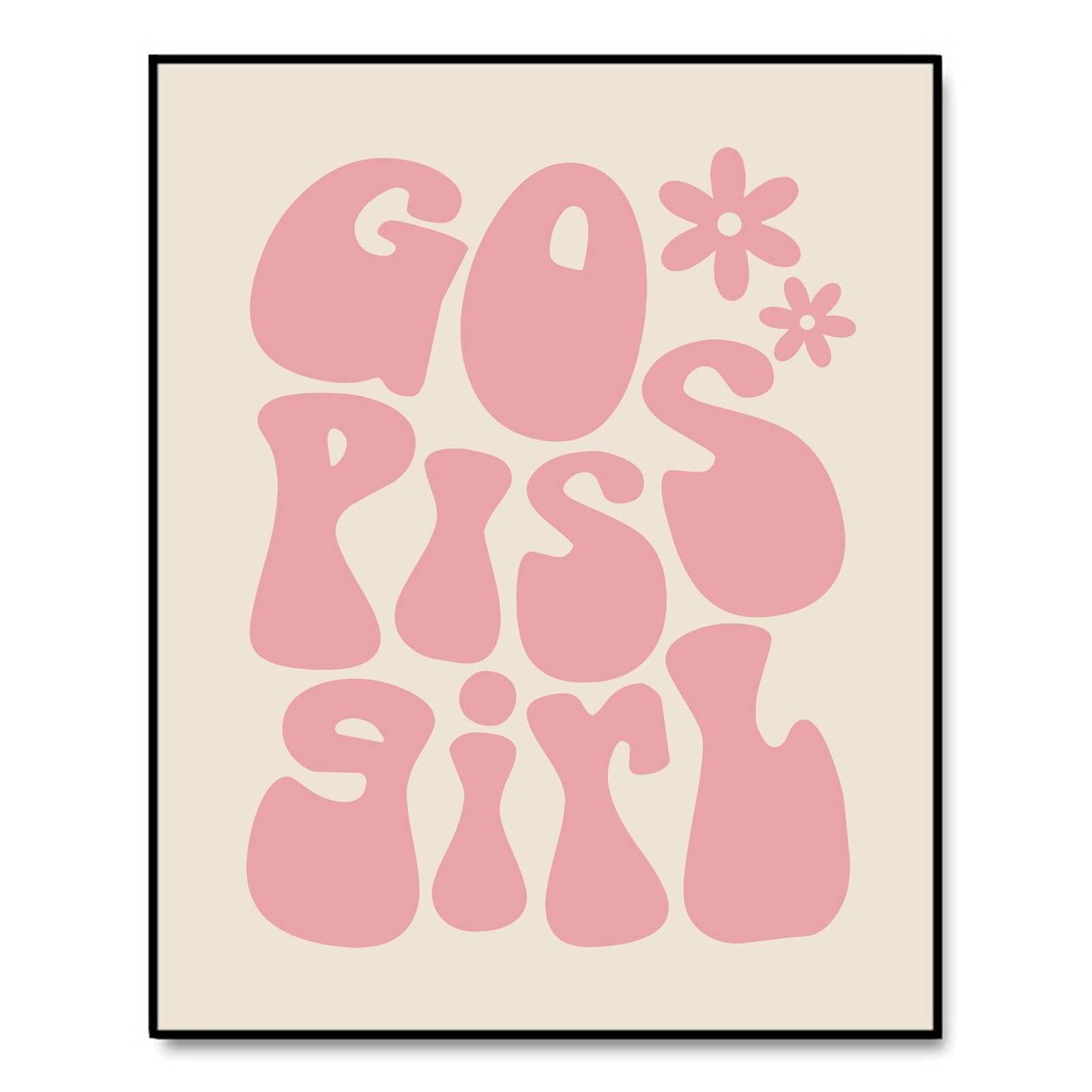 Go Piss Girl Wall Art Trendy Wall Art Funny Cute Gift Idea Apartment Decor Pi…