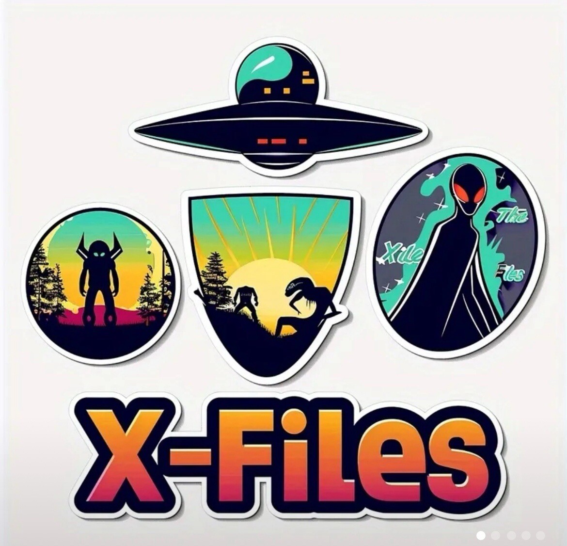 X-Files Sticker Pack / 5 Stickers Included