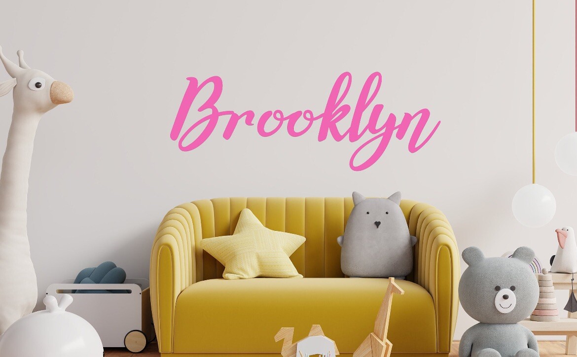 Custom Personalized Wall Sticker Decal 18”Hx21”W Pick Your Color Too