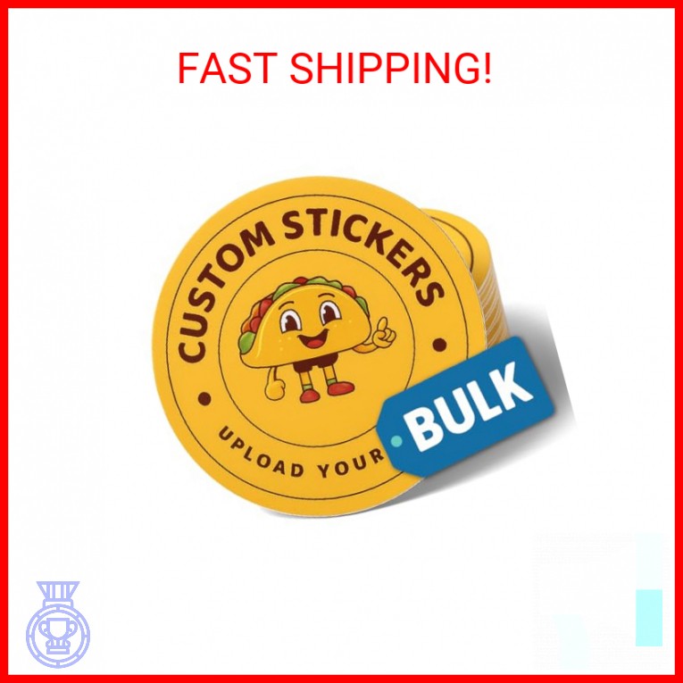 Custom Stickers Bulk | Upload Your Logo | 25-1000 | Sizes 2 inch to 12 inches |