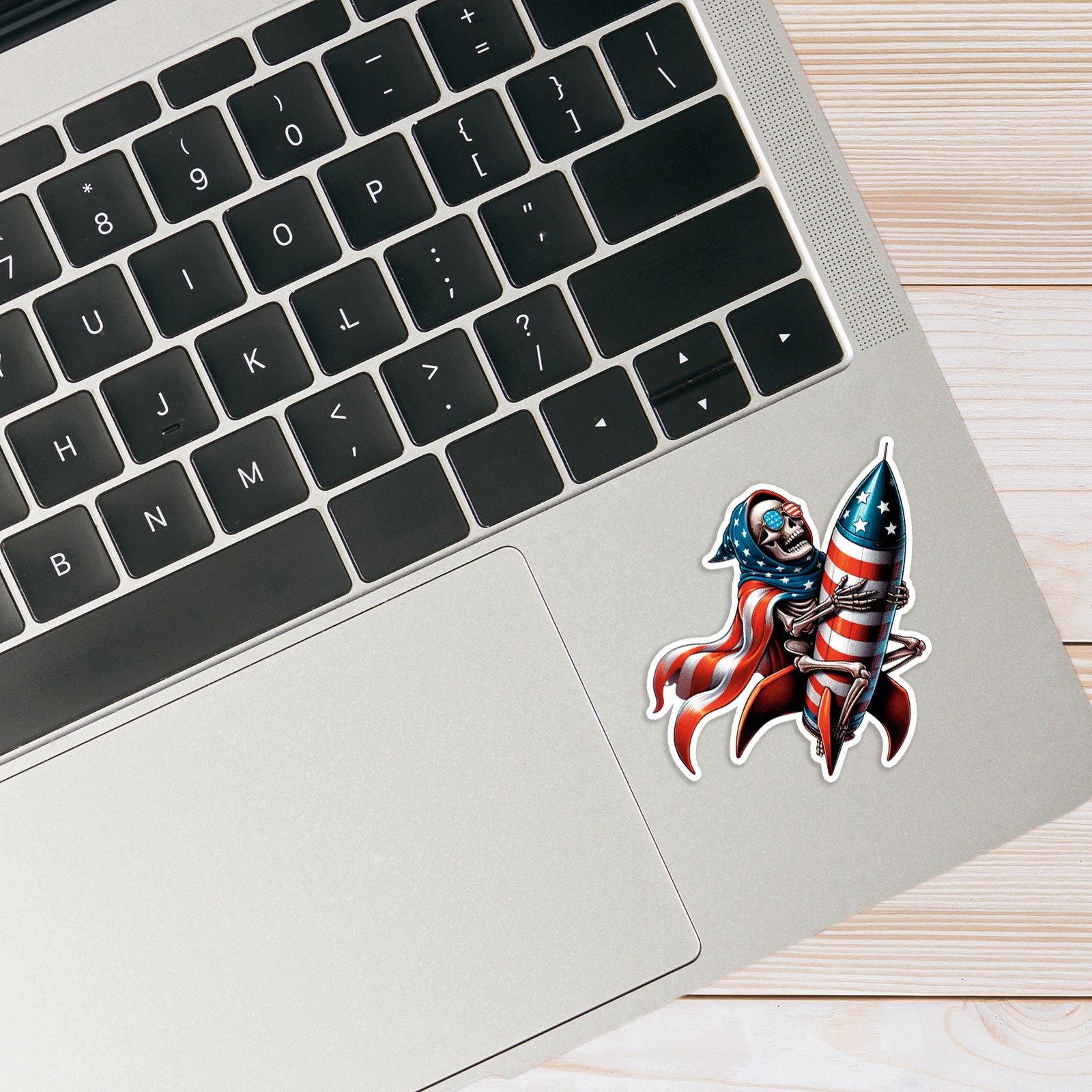 American Skeleton Bomb Missle – Vinyl Decal Sticker – Car Window Laptop – #101