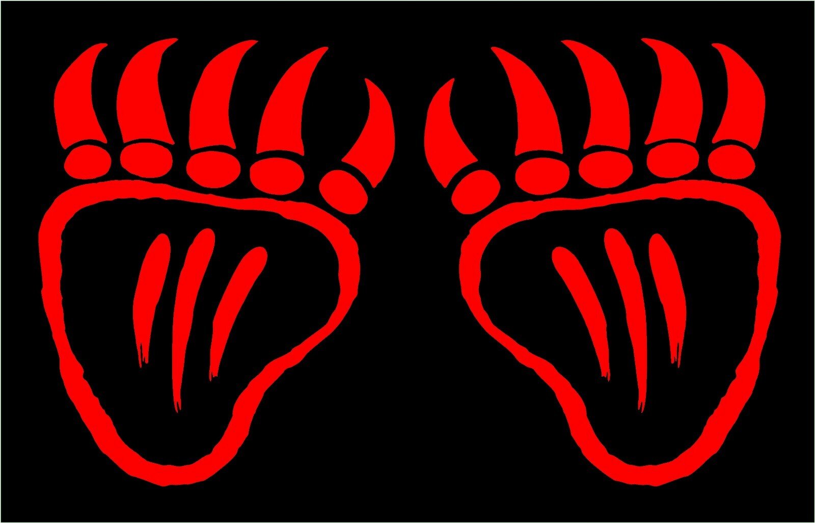 Bear Paws Decal Southwestern Tracks vinyl car window sticker mirrored image