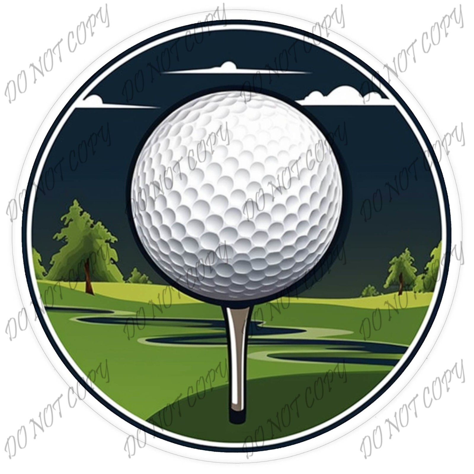 Laminated Vinyl Decal Die Cut Sticker – Golf Lovers Lot – Made in USA