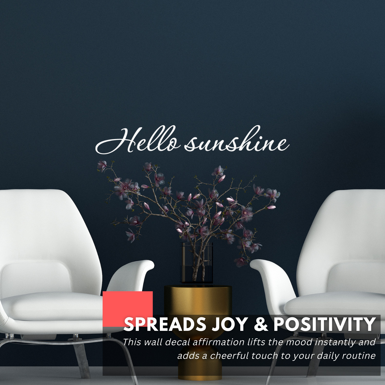 Hello Sunshine Bedroom Inspirational Love Wall Decal Sticker Quote Vinyl Decor