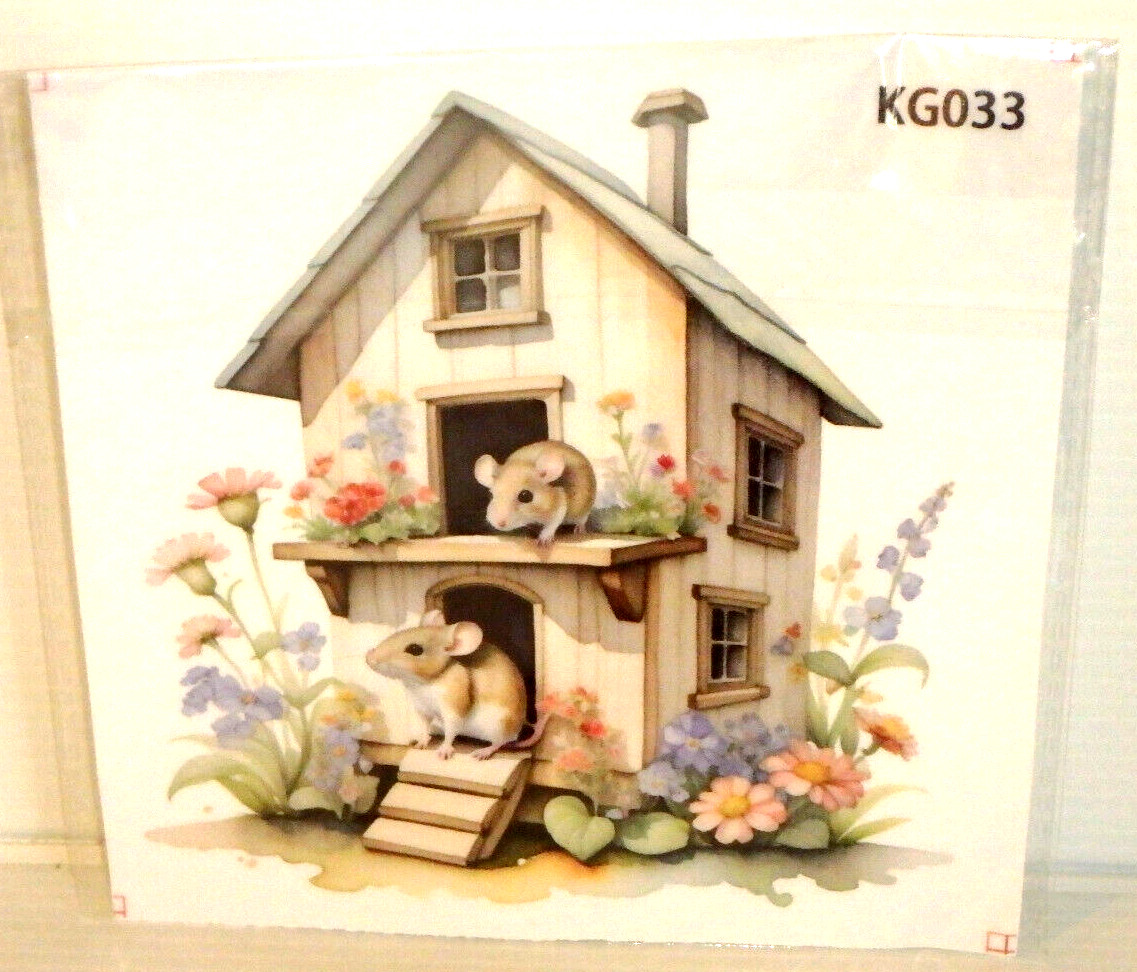 Two Story Mouse House – Reusable Outlet Decal 5.9" x 5.7" – Ship Included
