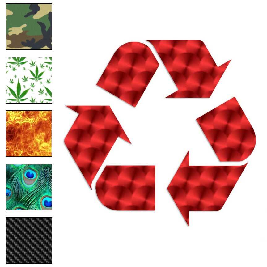 Recycling Symbol Recycle, Vinyl Decal Sticker, 40 Patterns & 3 Sizes, #567
