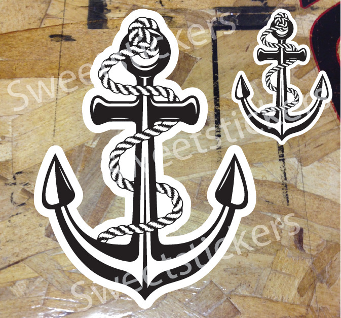 Anchor Sticker Decal Car Boat Window Wall Bumper Macbook Sailing Nautical 2