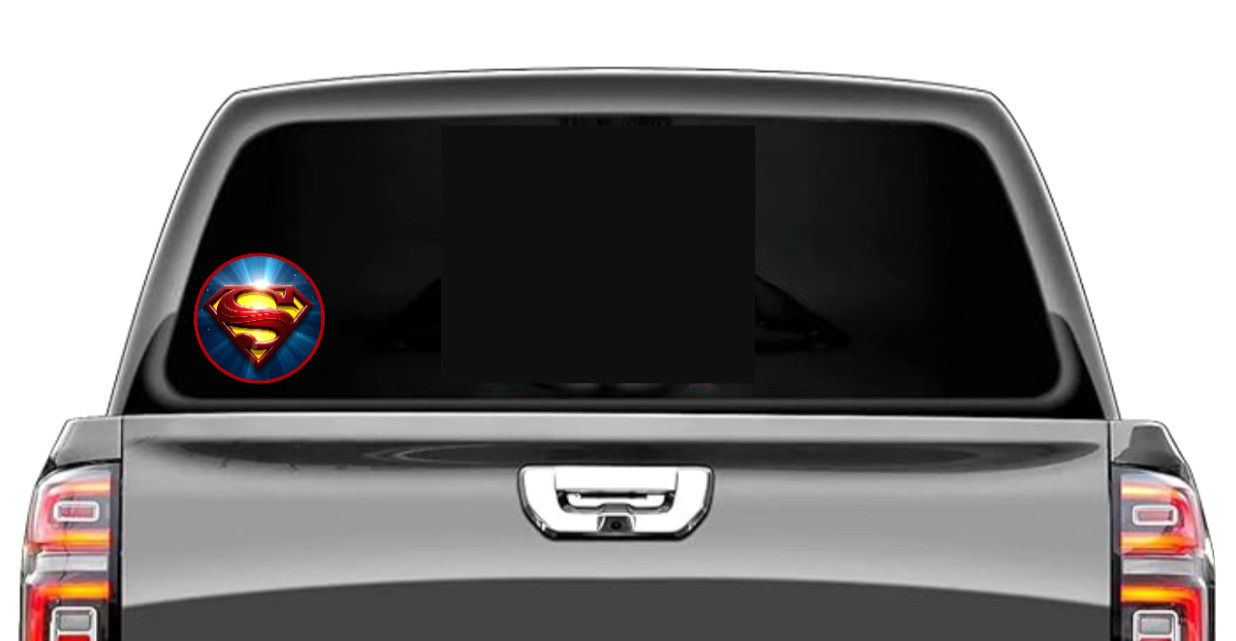 Superman (Sun Logo) 4" Vinyl Decal Handmade Vehicle Cooler Laptop Decor Grill 26