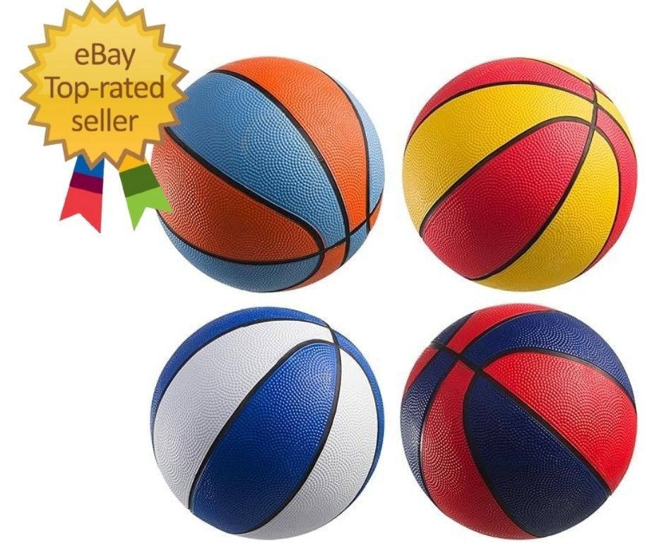 Rubber Mini Basketballs 7 Inch, Size 3 (Pack of 4 or 12) – Pool Basketball for