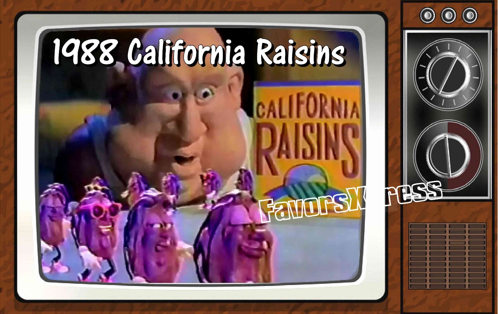 1988 California Raisins Commercial Classic TV Show PHOTO MAGNET 4 X 2.5 INCHES