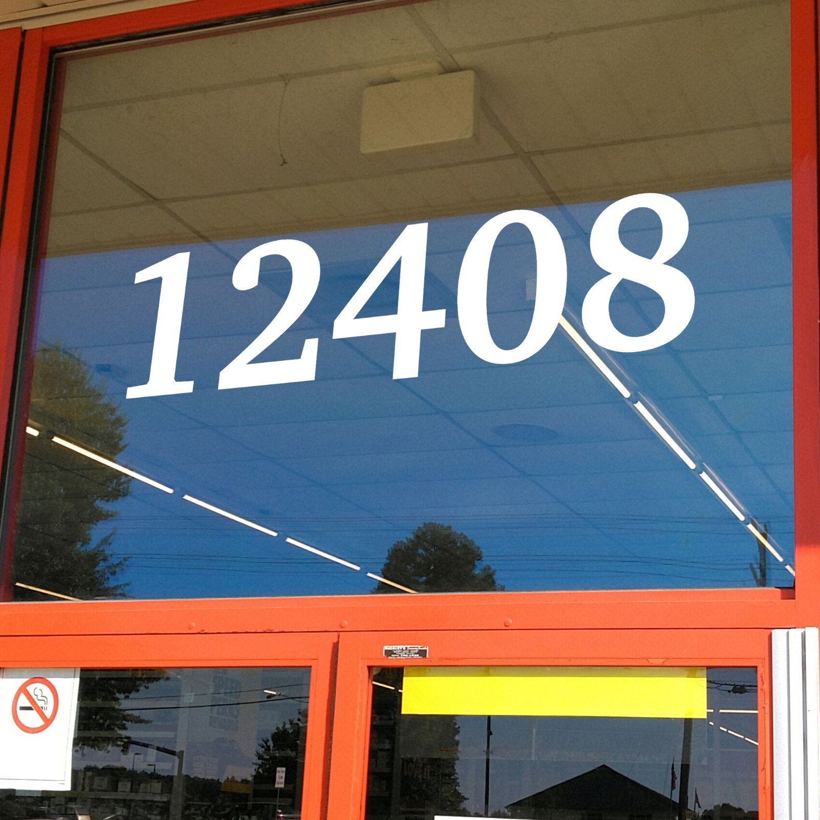 Charter Font Storefront Address Numbers Vinyl Sticker Decal for Business Window