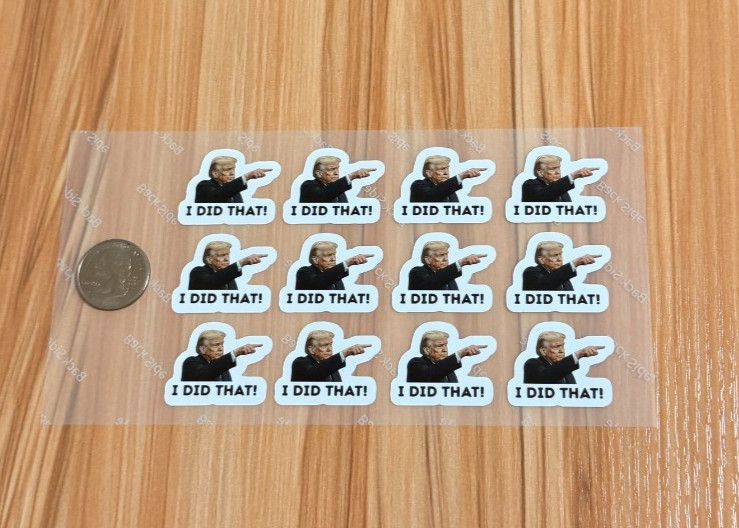 Trump I Did That Stickers 100 Pcs 1.25" Waterproof Vinyl Decals for Car Gas Pump