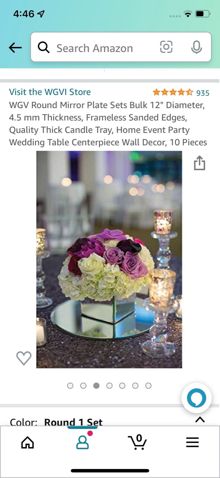 Set of 10 Circular Glass Mirrored pieces for wedding or Home Decor