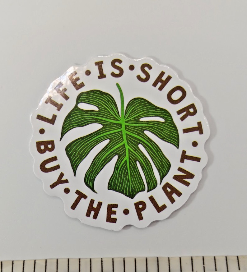 Plants-Humor-Garden-Funny-Happy-Vinyl Sticker-Decal-NWOT-Free Shipping!