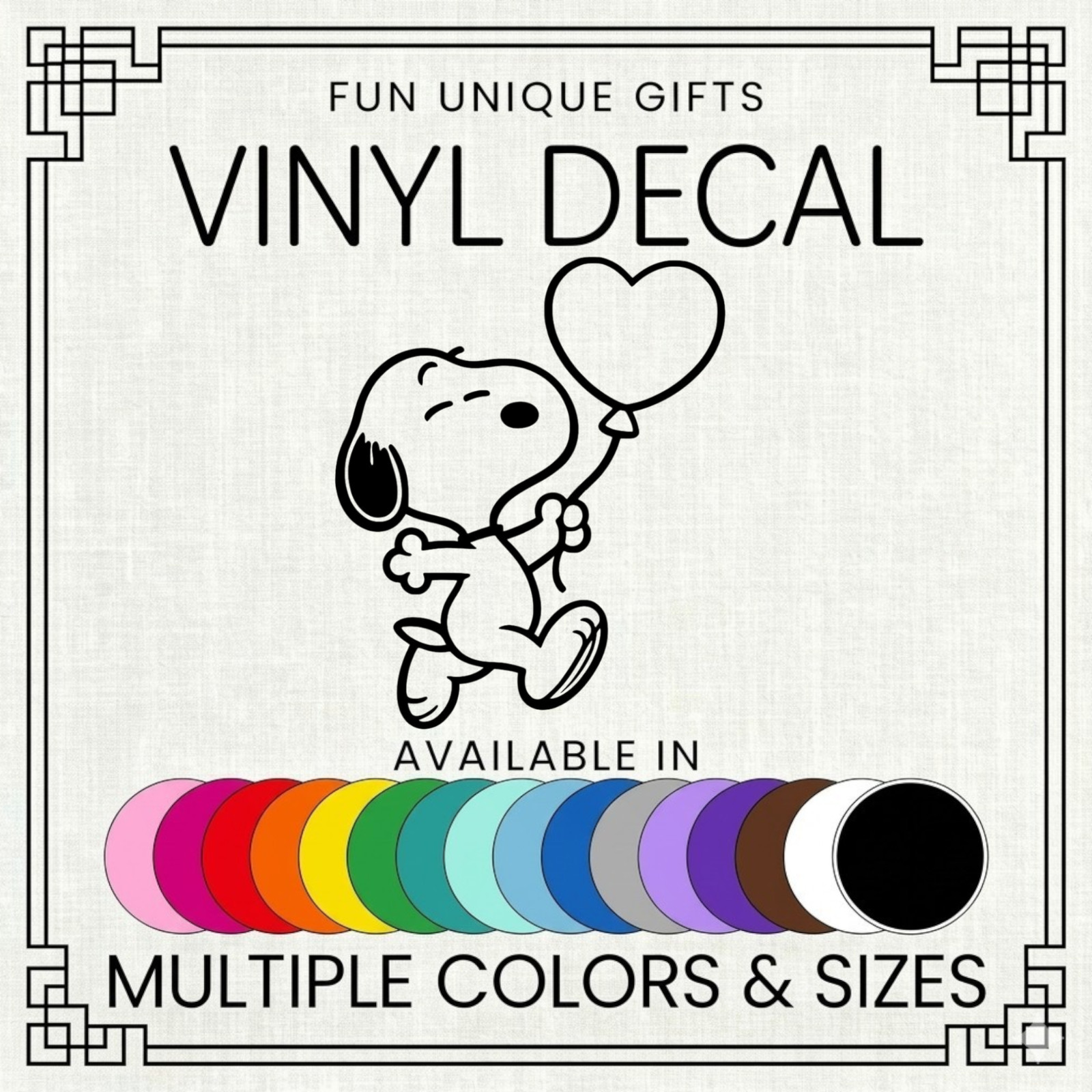 Snoopy Vinyl Decal Sticker -Multiple Colors & Sizes- SHIPS FREE!