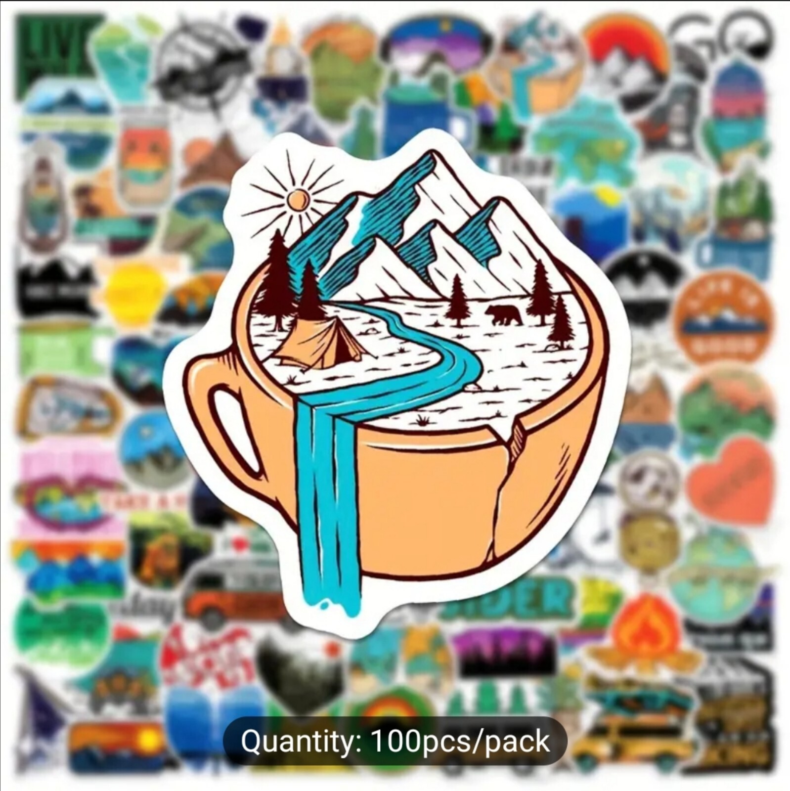 10 PCS Hiking Camping Outdoors Adventure Stickers BRAND NEW