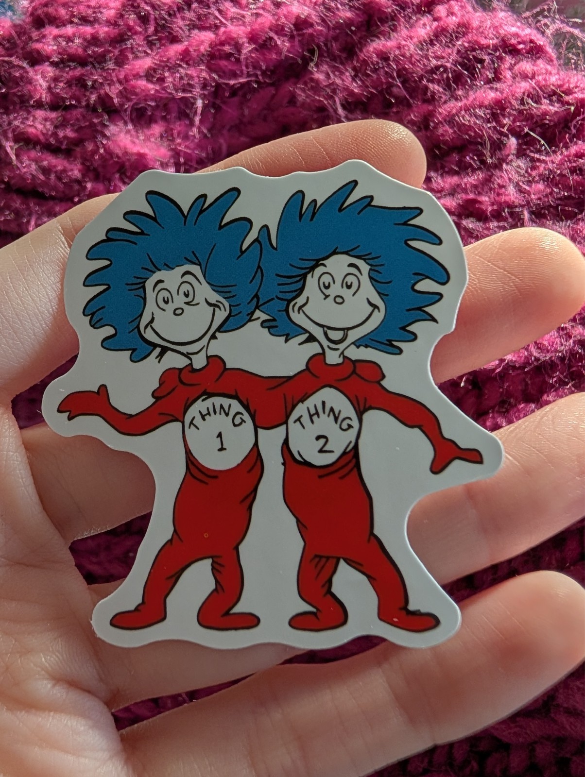 Dr. Seuss Sticker, Thing 1, Thing 2