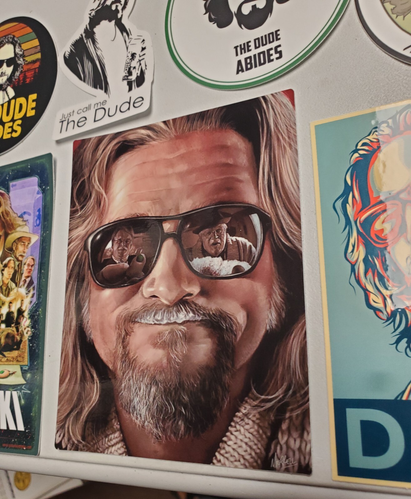 Big Lebowski The Dude STICKERS (8) DUDE ABIDES