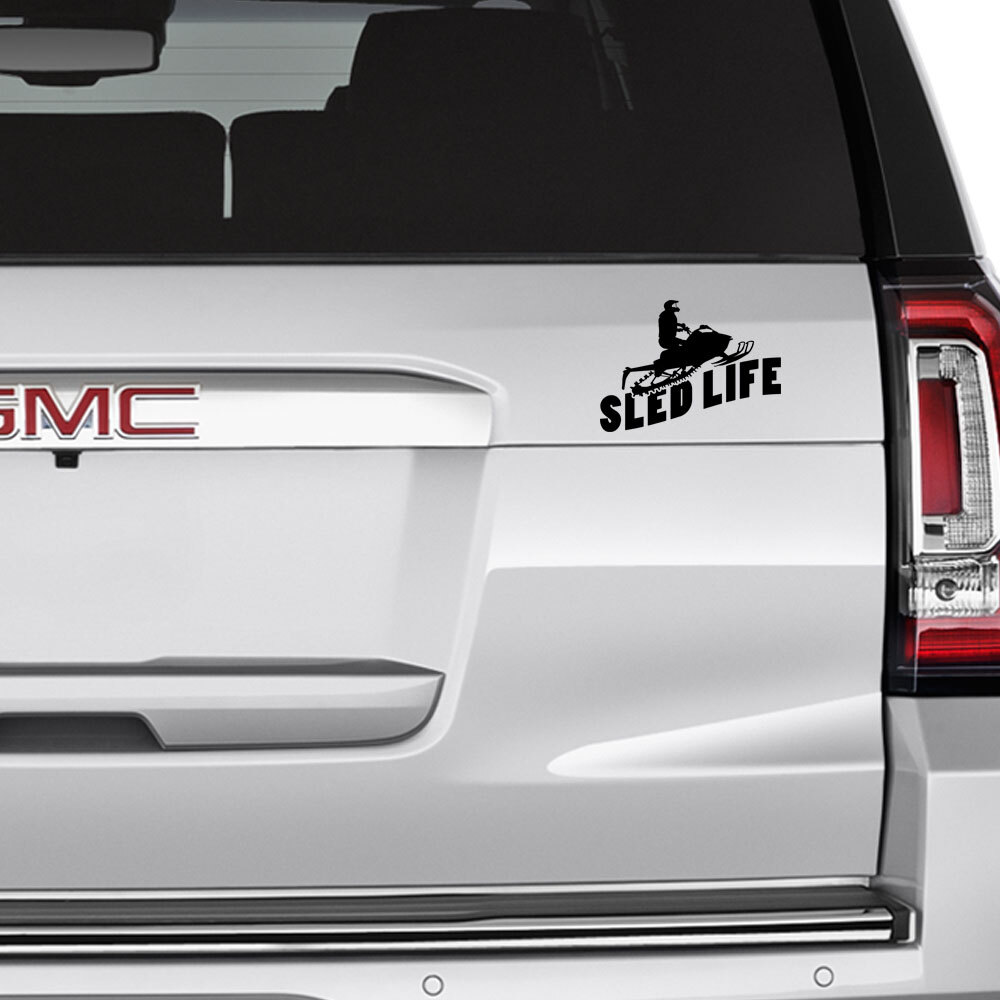 Sled Life Snowmobile winter sport Decal Vinyl Sticker for Wall Door Car Window