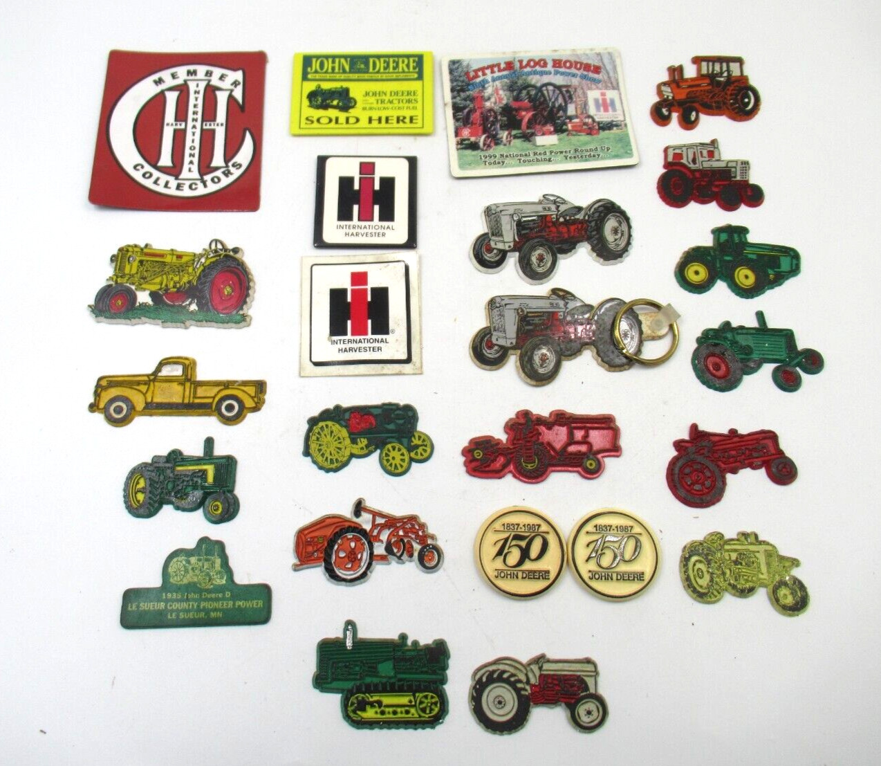 John Deere Tractor Refrigerator Magnets Lot Of 25 Ford Allis IH Farmall Vintage