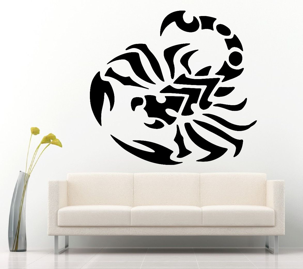 Tribal Scorpion Scorpio removable Wall Vinyl Decal 22×23" color choices