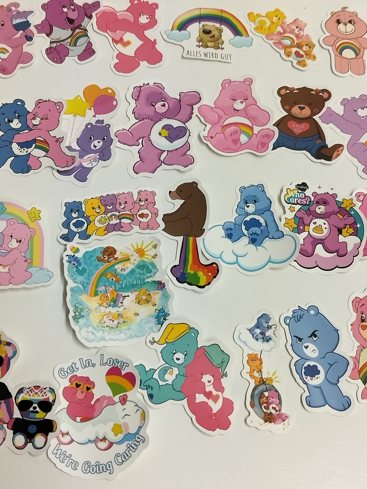 TEDDY BEAR Vinyl Stickers~SUNSHINE Grumpy RAINBOW Care Teddybear VINYL (#25758)